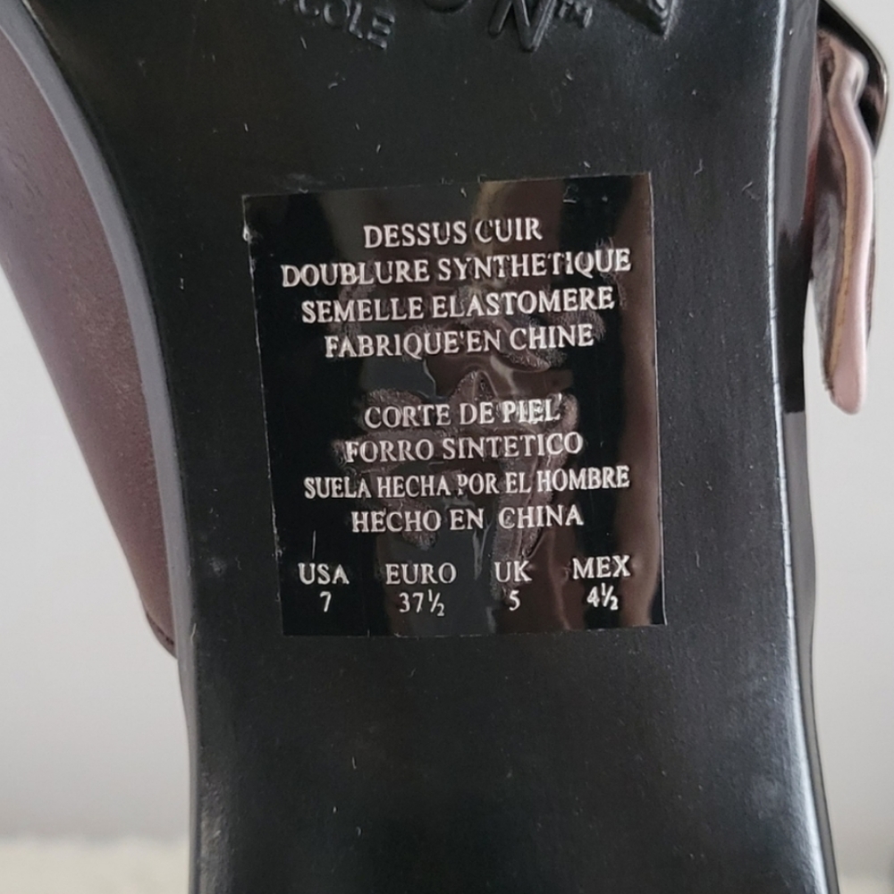 KENNETH COLE REACTION Kitten Heel Slide Ons Size 7 - Picture 8 of 12
